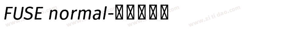 FUSE normal字体转换